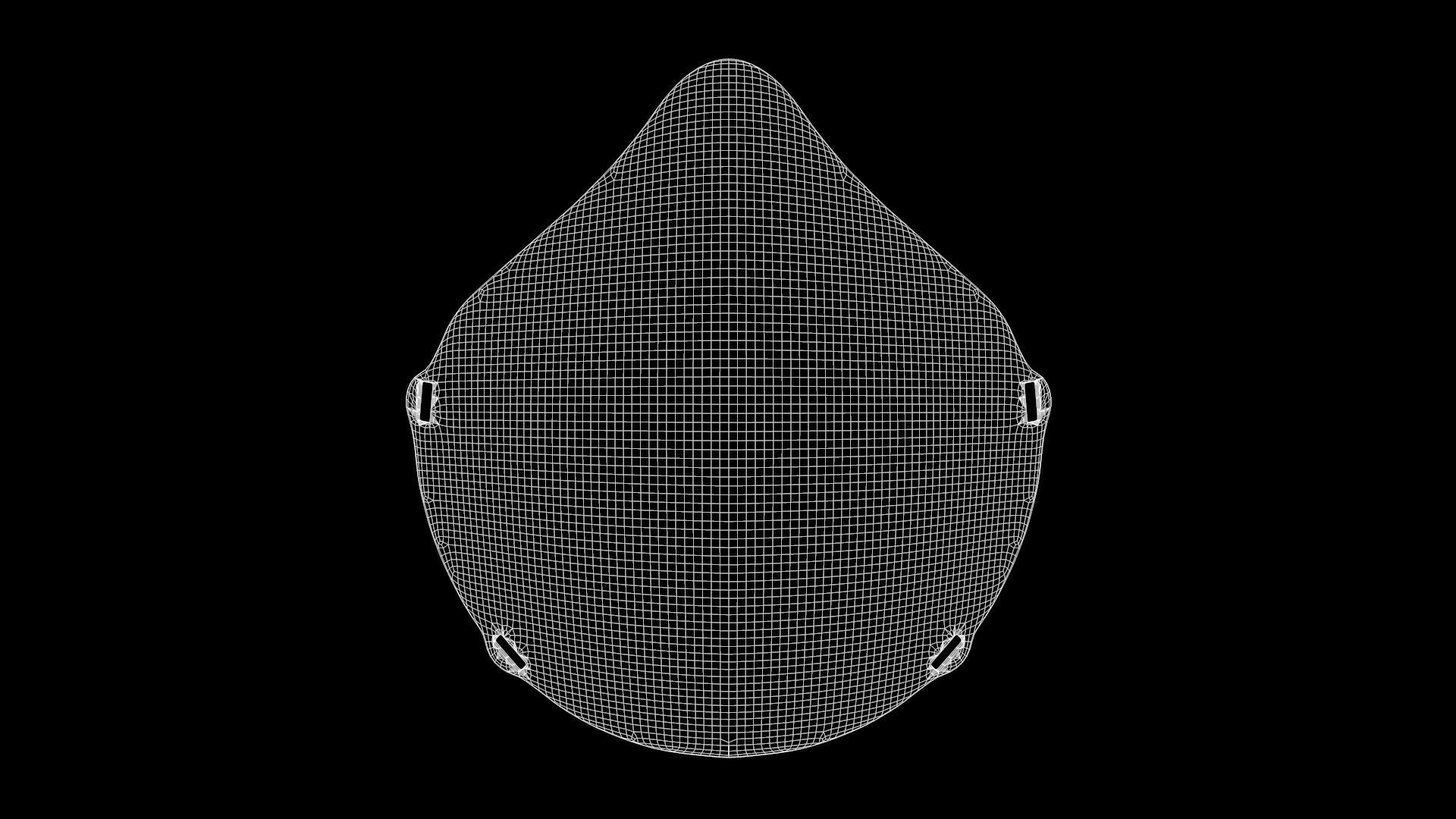 Face Mask Low-poly 3D model_9