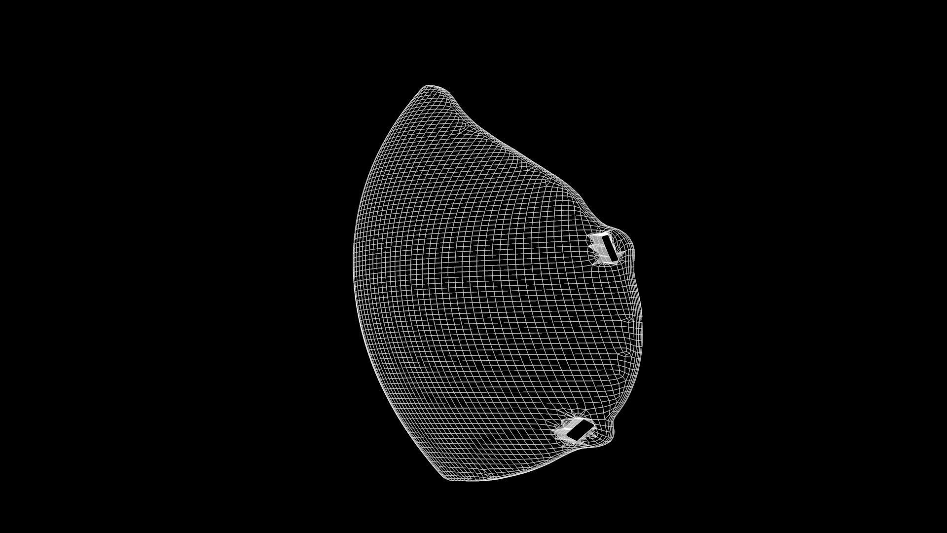 Face Mask Low-poly 3D model_10