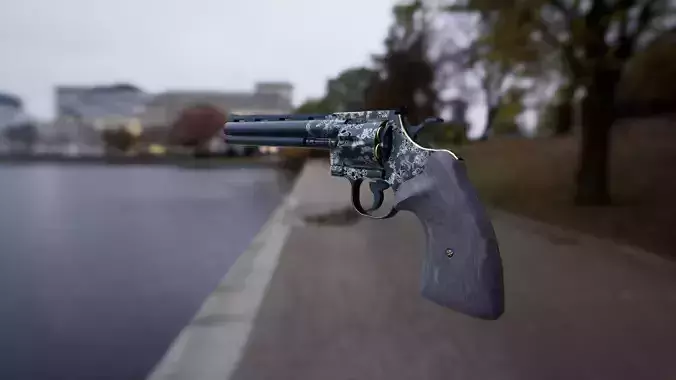 Colt Python Low-poly 3D model