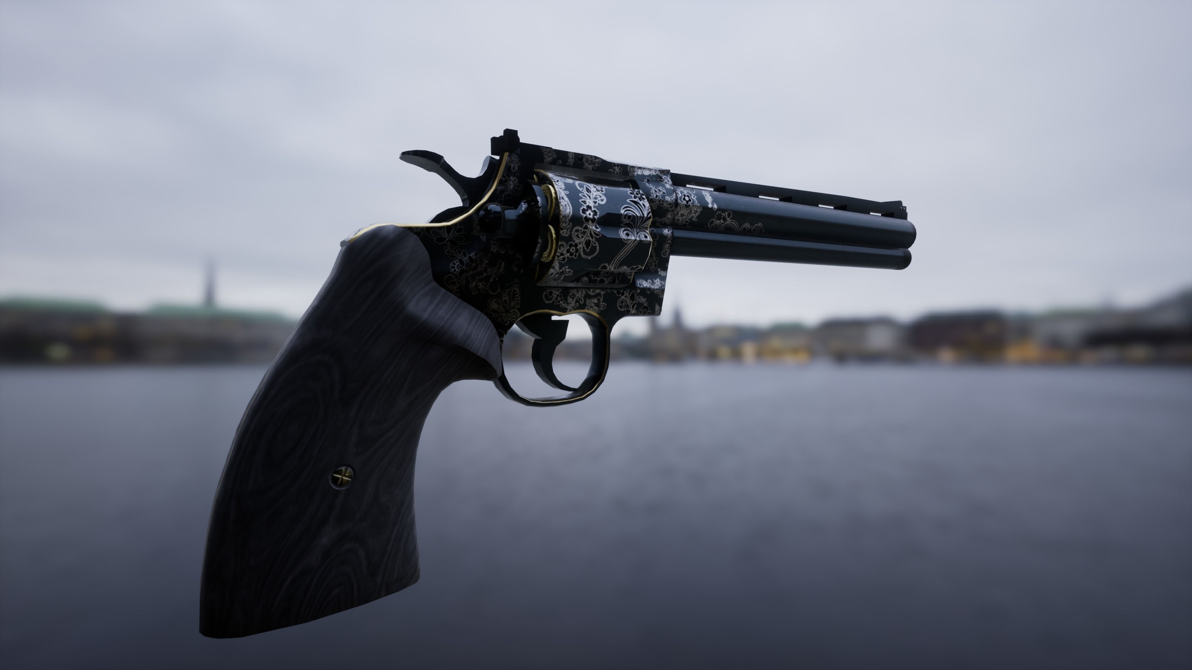Colt Python Low-poly 3D model_4
