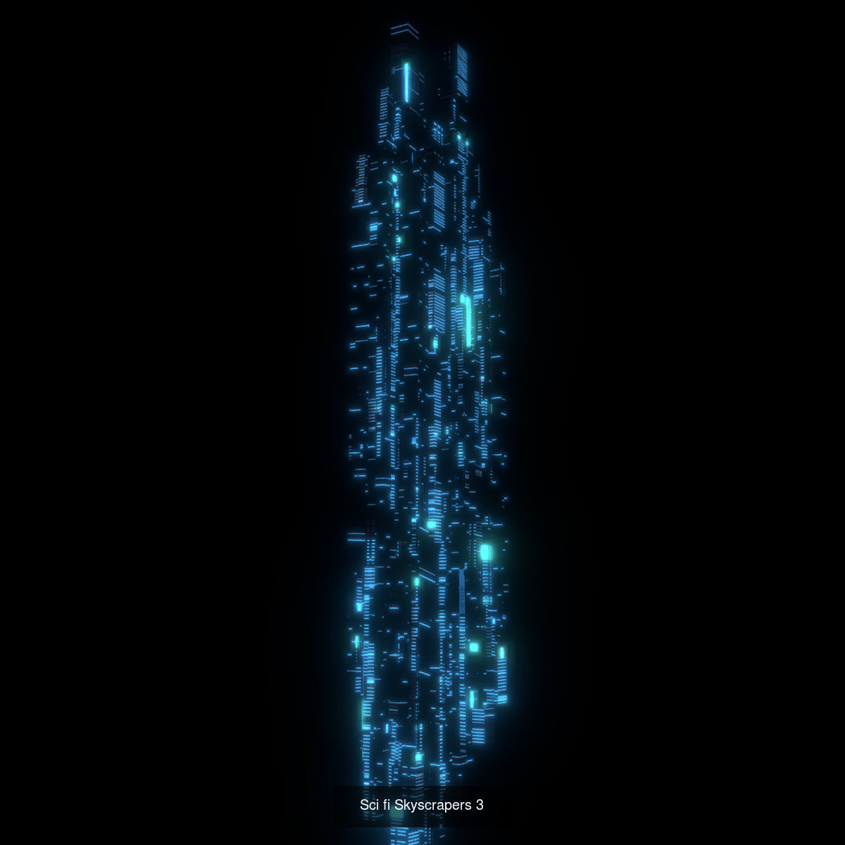 Sci fi Skyscrapers 3D Model Collection_6
