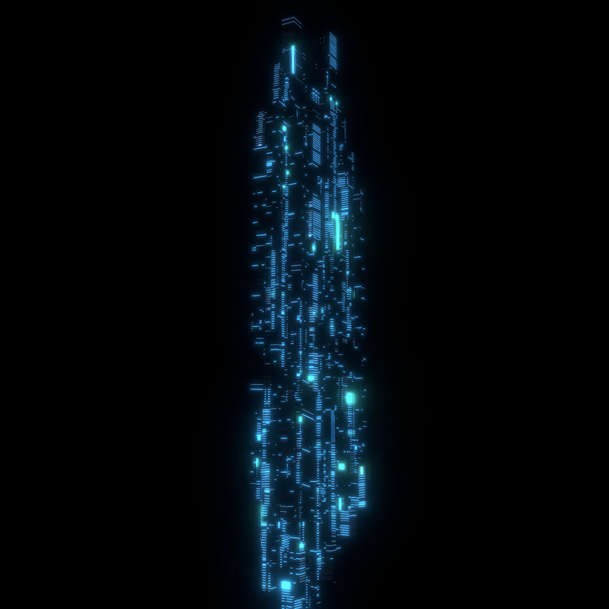 Sci fi Skyscrapers 3D Model Collection_12