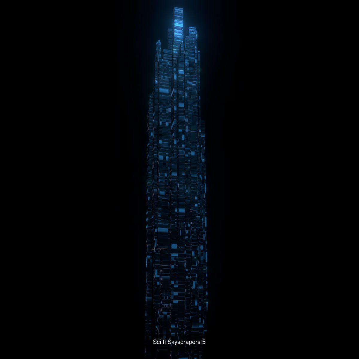 Sci fi Skyscrapers 3D Model Collection_10