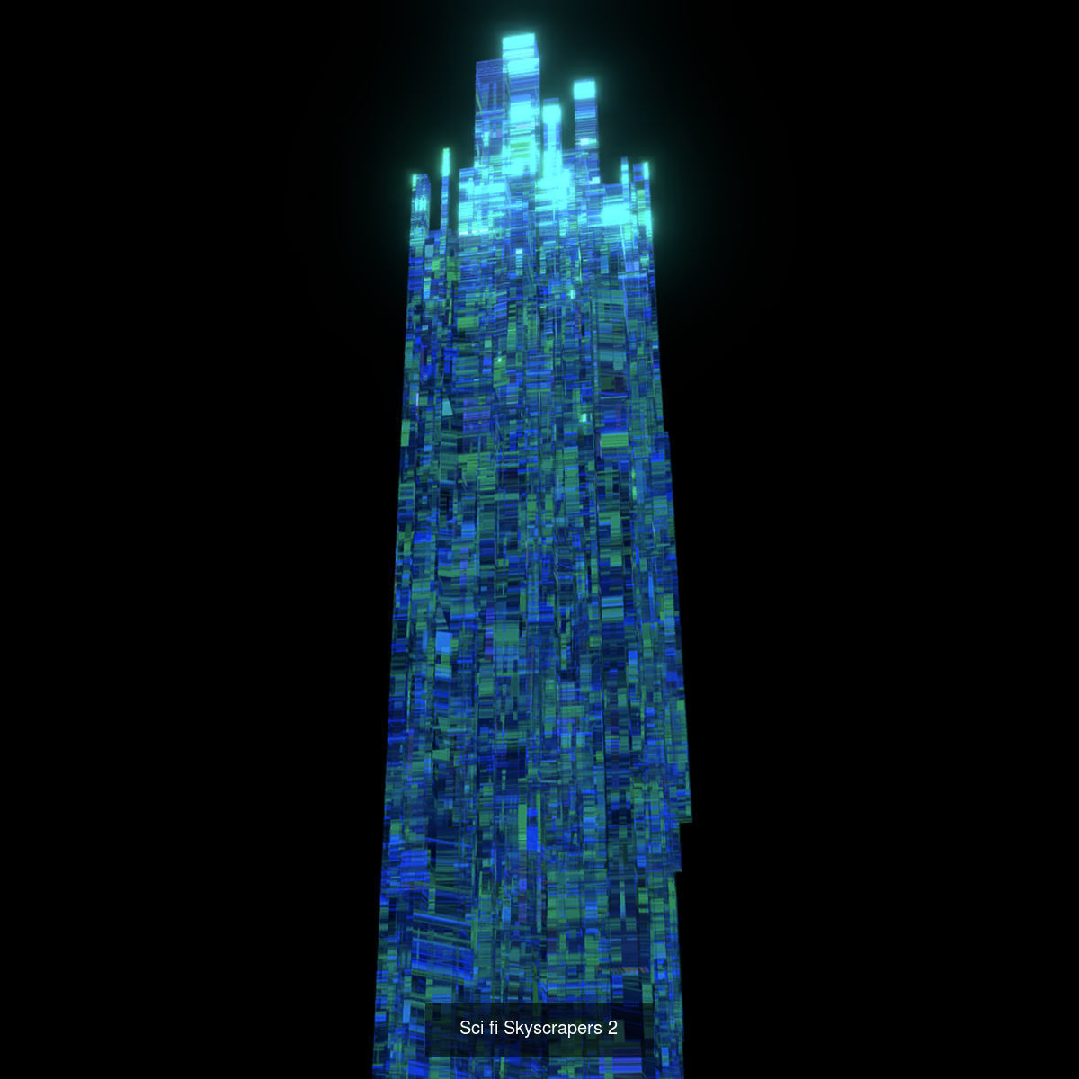 Sci fi Skyscrapers 3D Model Collection_4