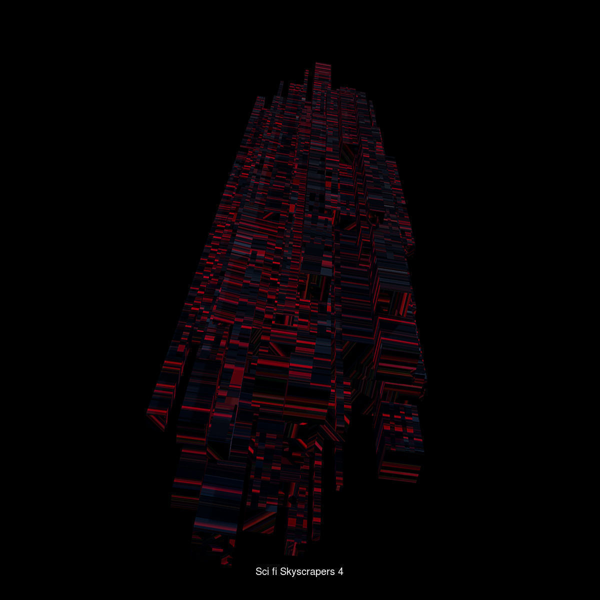 Sci fi Skyscrapers 3D Model Collection_8