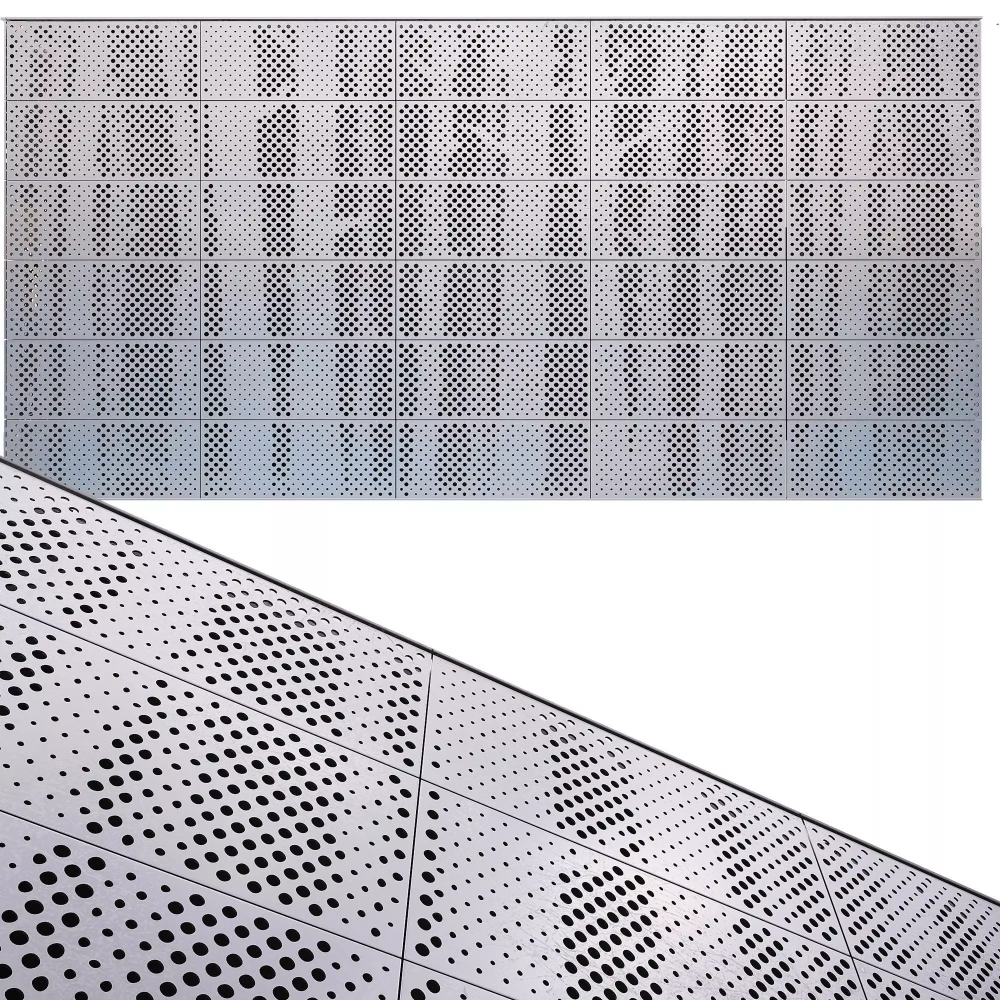 perforated metal panel N23 3D model_0