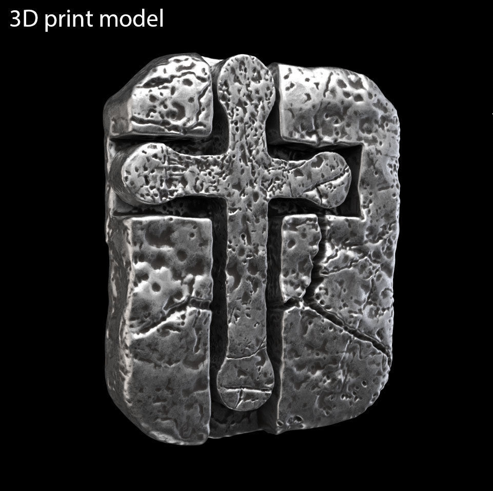 Pendant jewelry Jesus cross vol3  3D print model_4