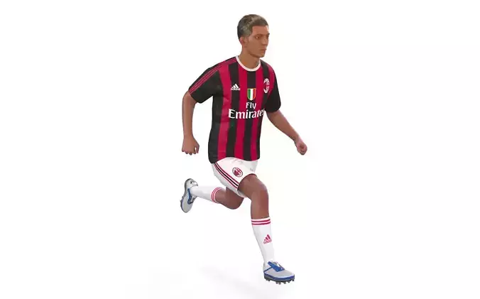 Soccer Player Milan Rigged