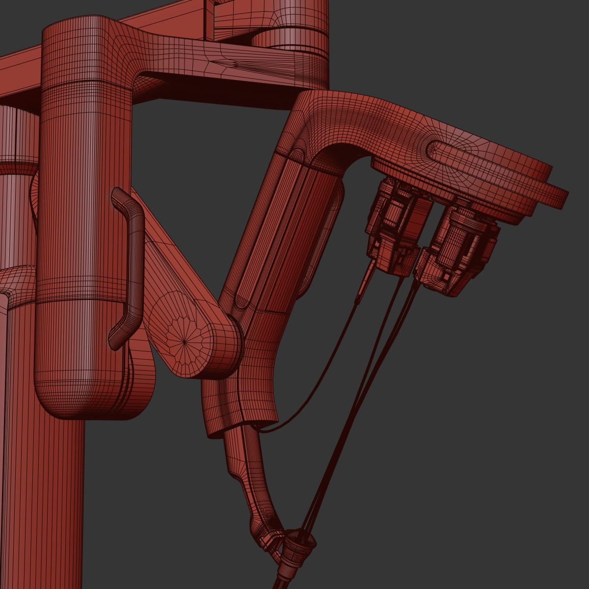 Surgical Robotic System da Vinci SP 3D model_12