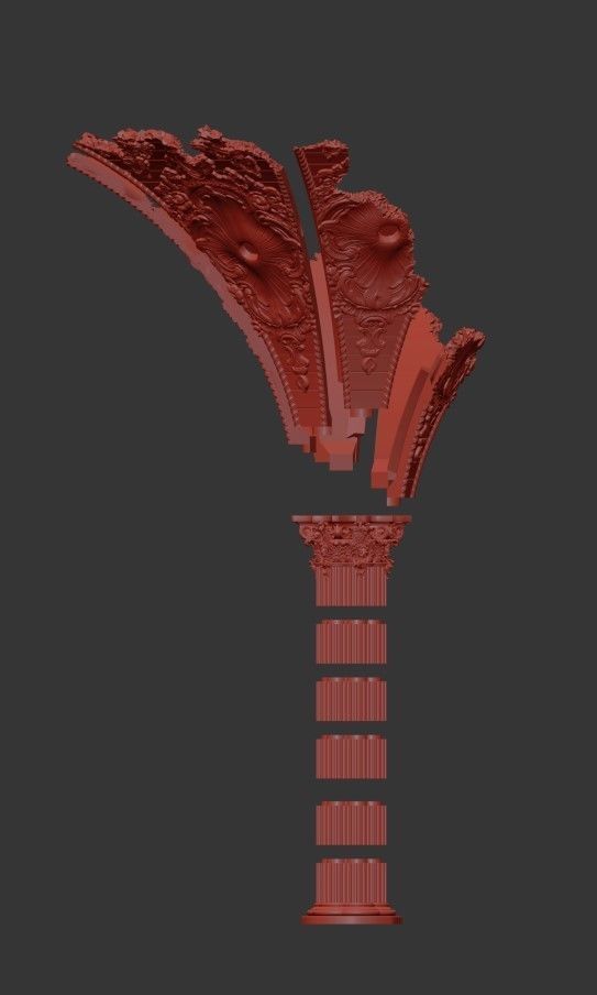 Modular Damaged Arches 3D print model_3