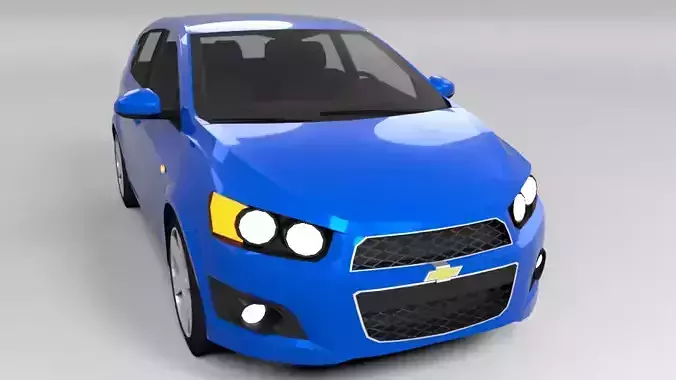 CHEVROLET AVEO  SONIC LOWPOLY Low-poly 3D model