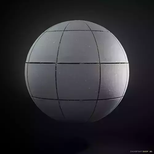 Scanned Seamless Square Floor Tiles PBR Texture