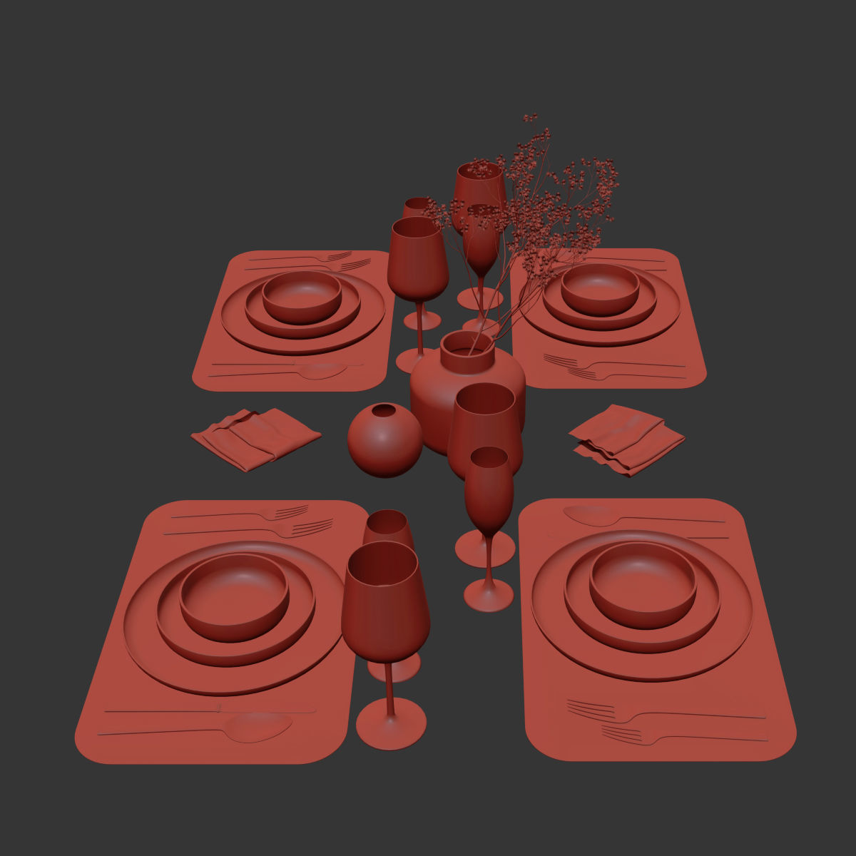 Table setting 26 3D model_8