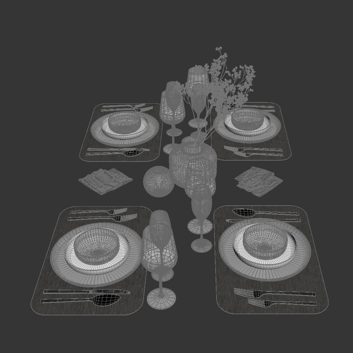 Table setting 26 3D model_7
