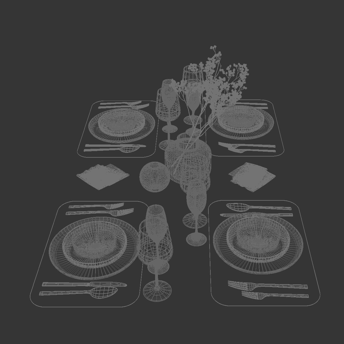Table setting 26 3D model_9