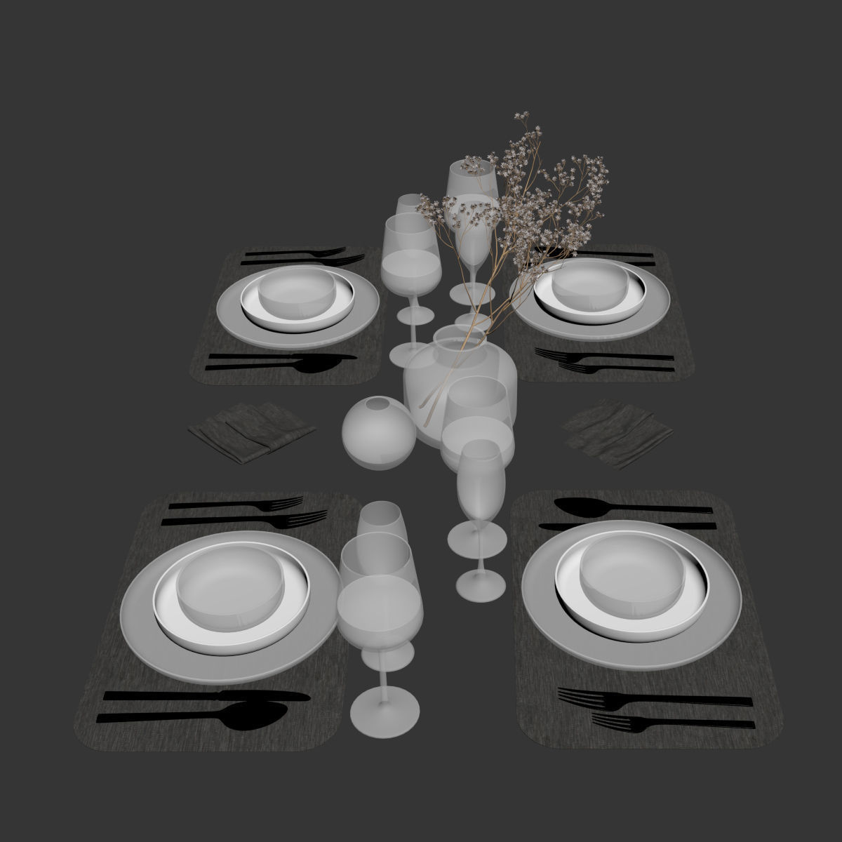 Table setting 26 3D model_6