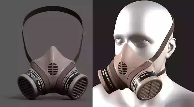 Gas mask respirator military combat soldier armor 