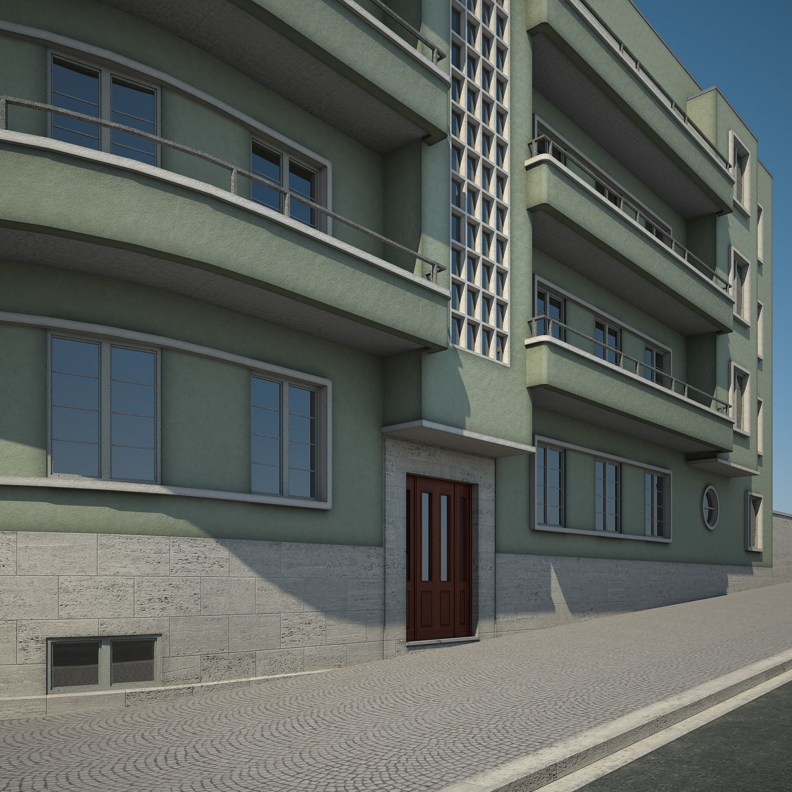 Apartment Building 15 3D model_12