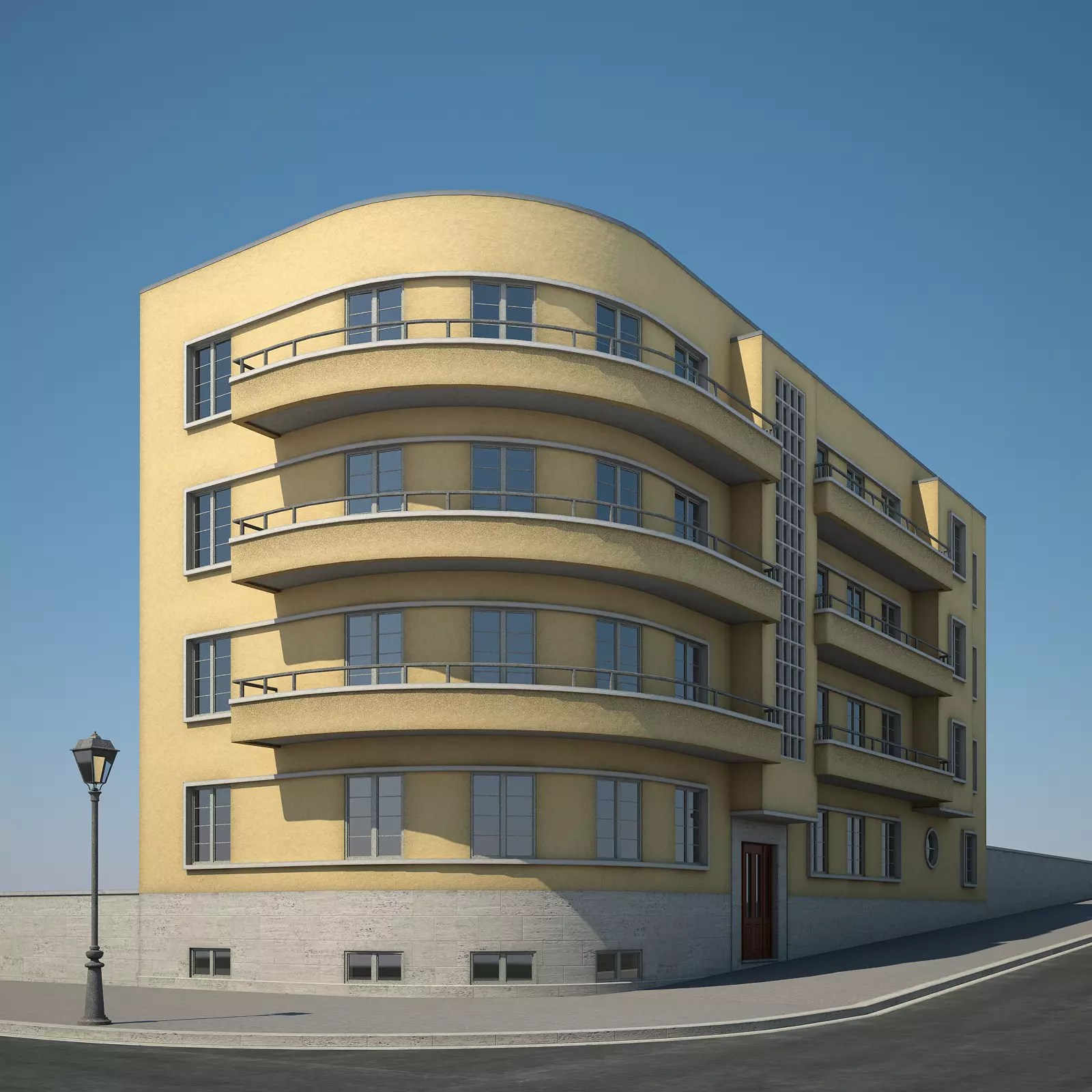 Apartment Building 15 3D model_0