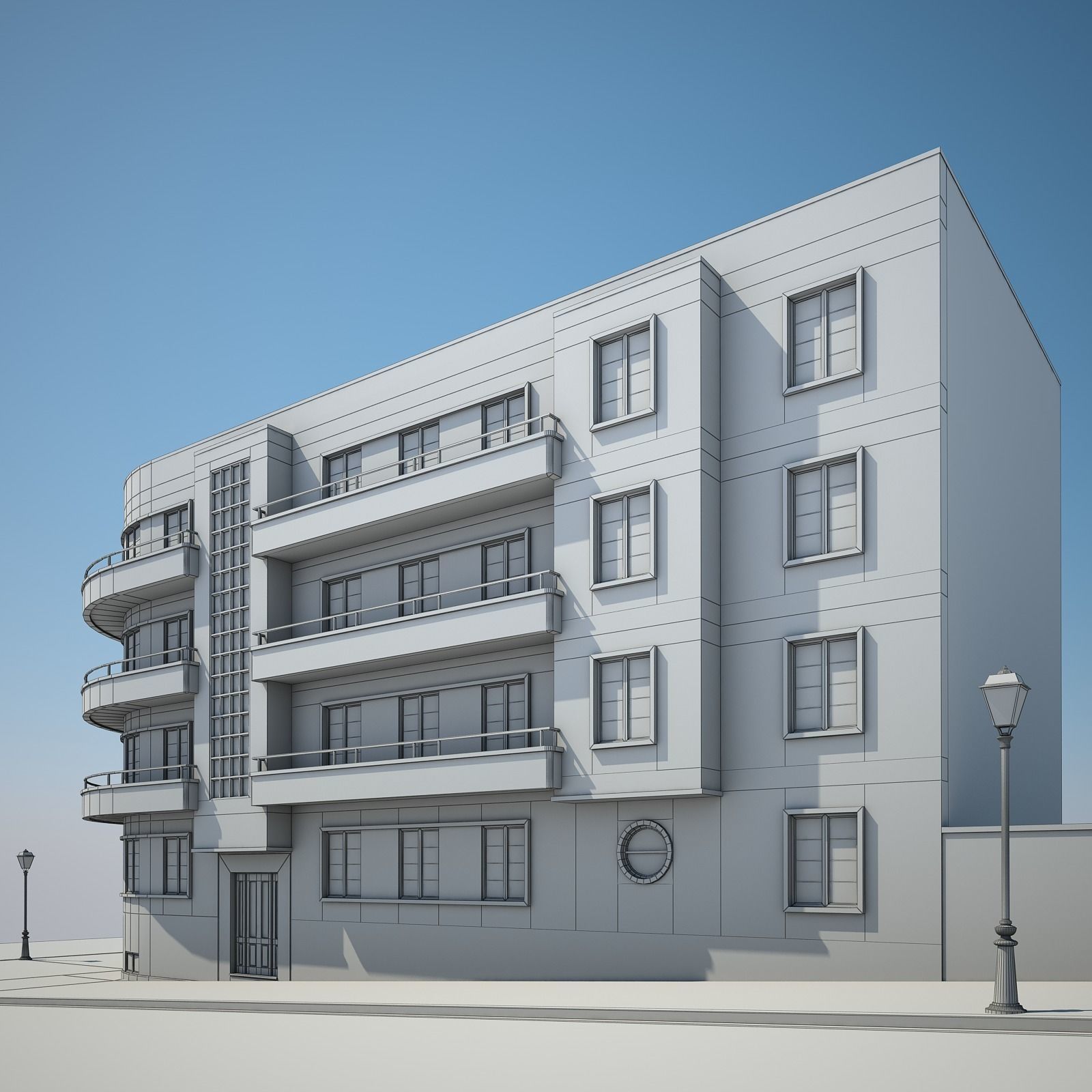 Apartment Building 15 3D model_15