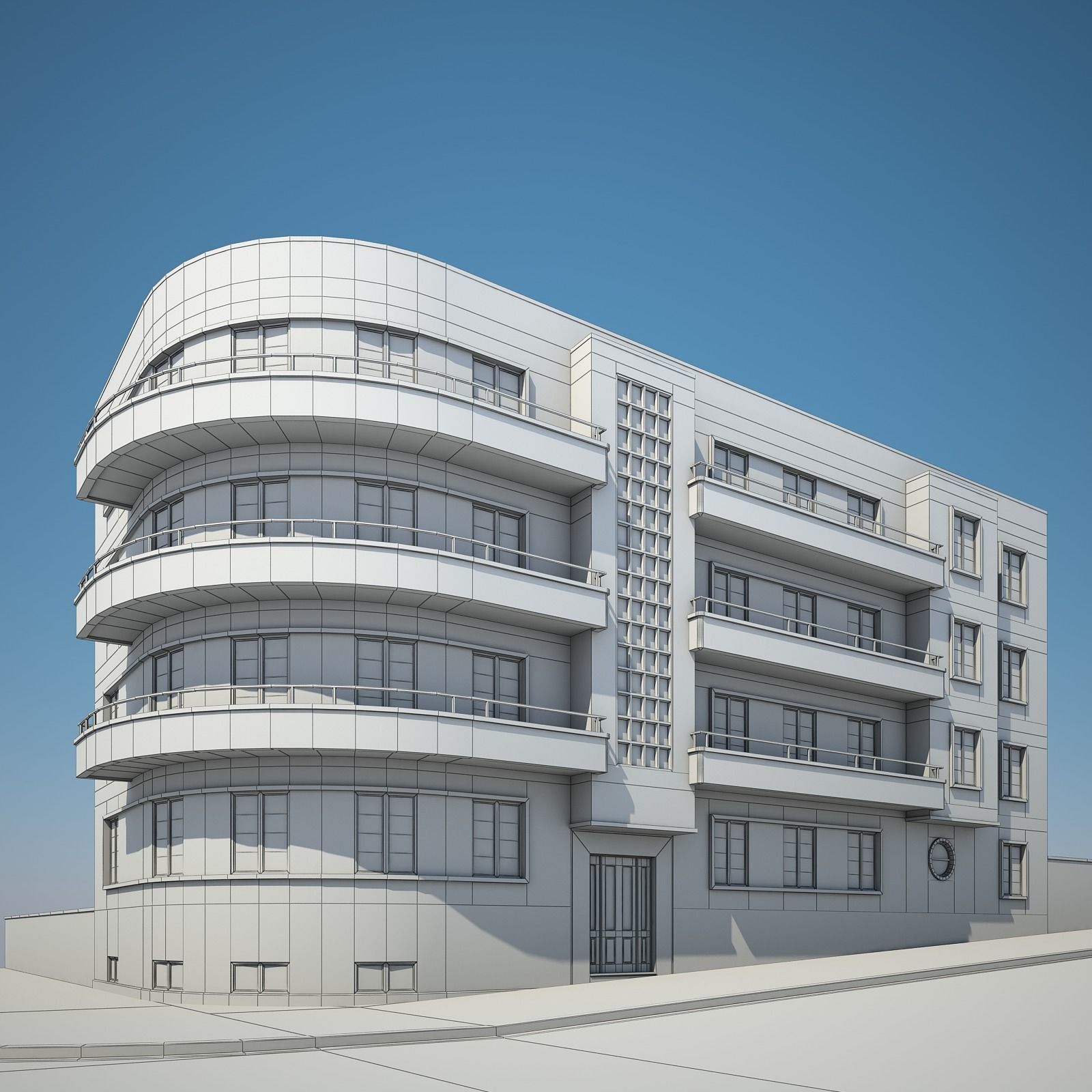 Apartment Building 15 3D model_16