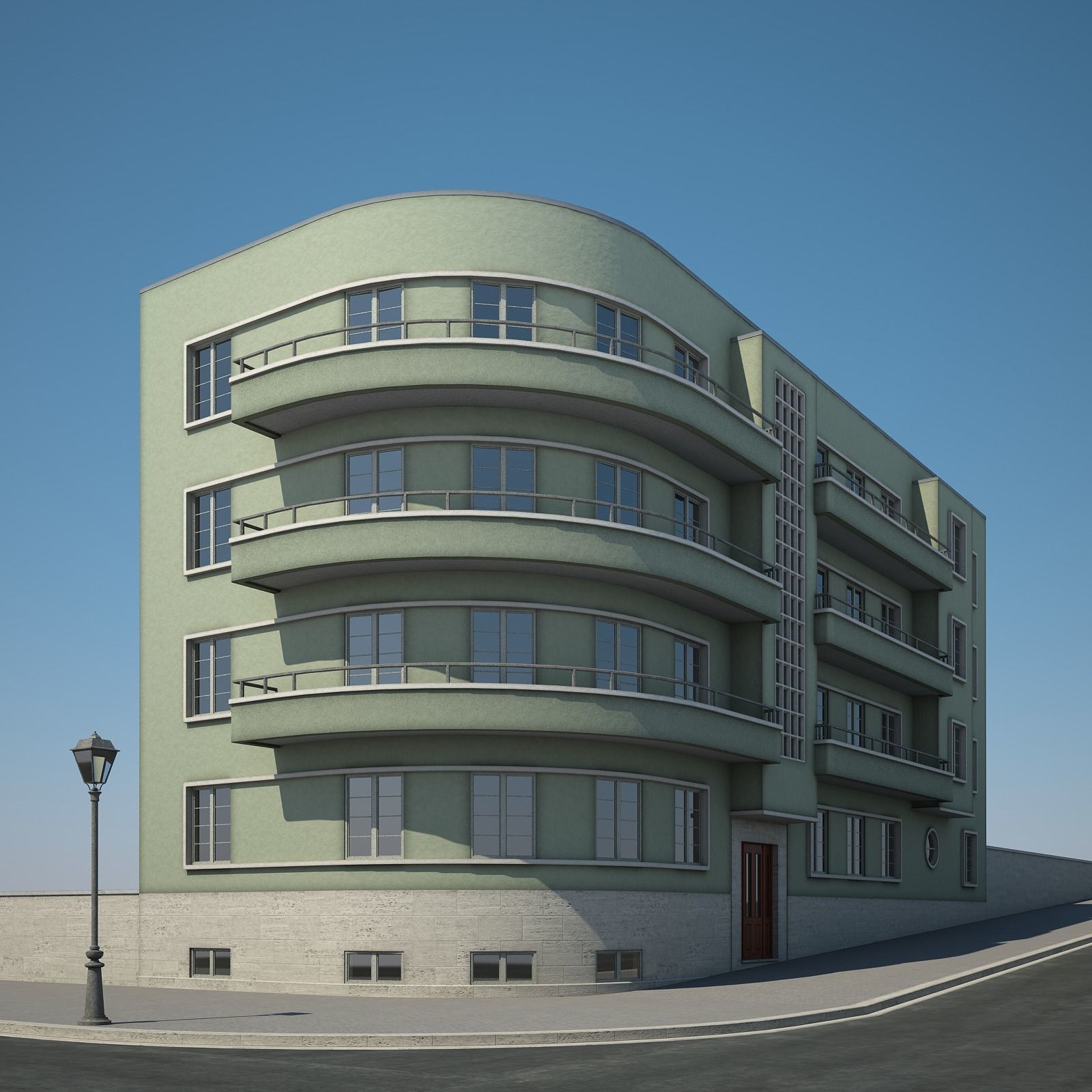 Apartment Building 15 3D model_7