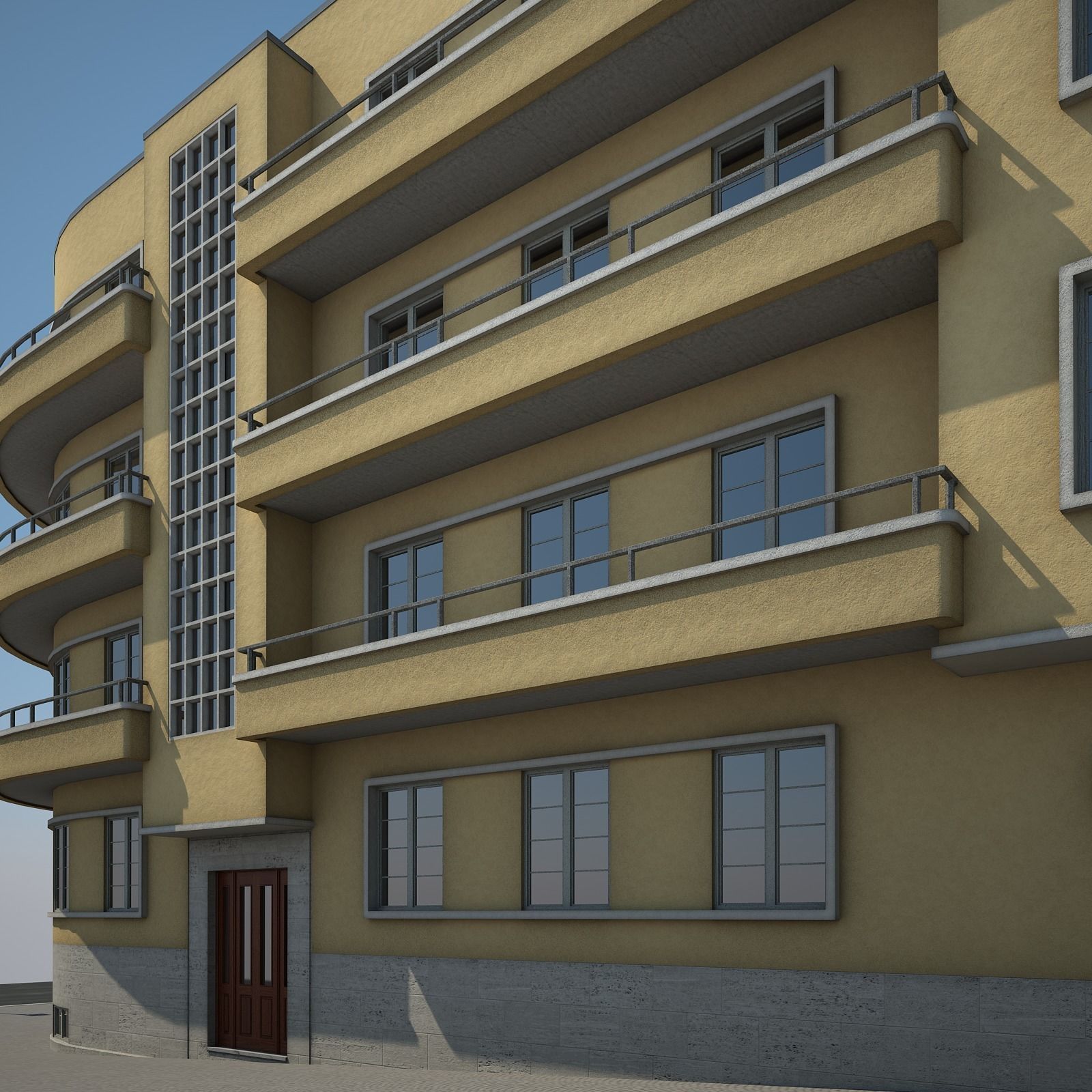 Apartment Building 15 3D model_5