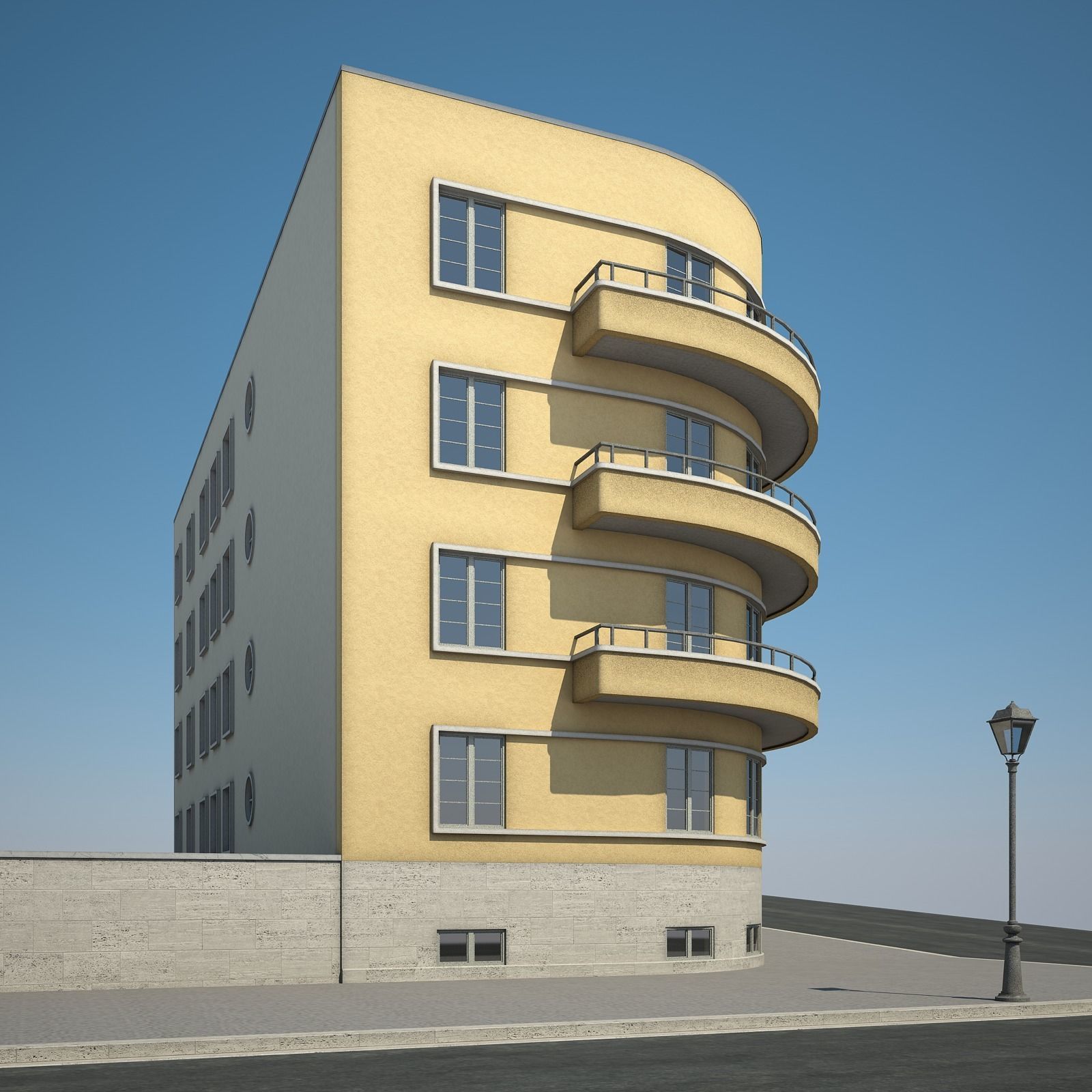 Apartment Building 15 3D model_3