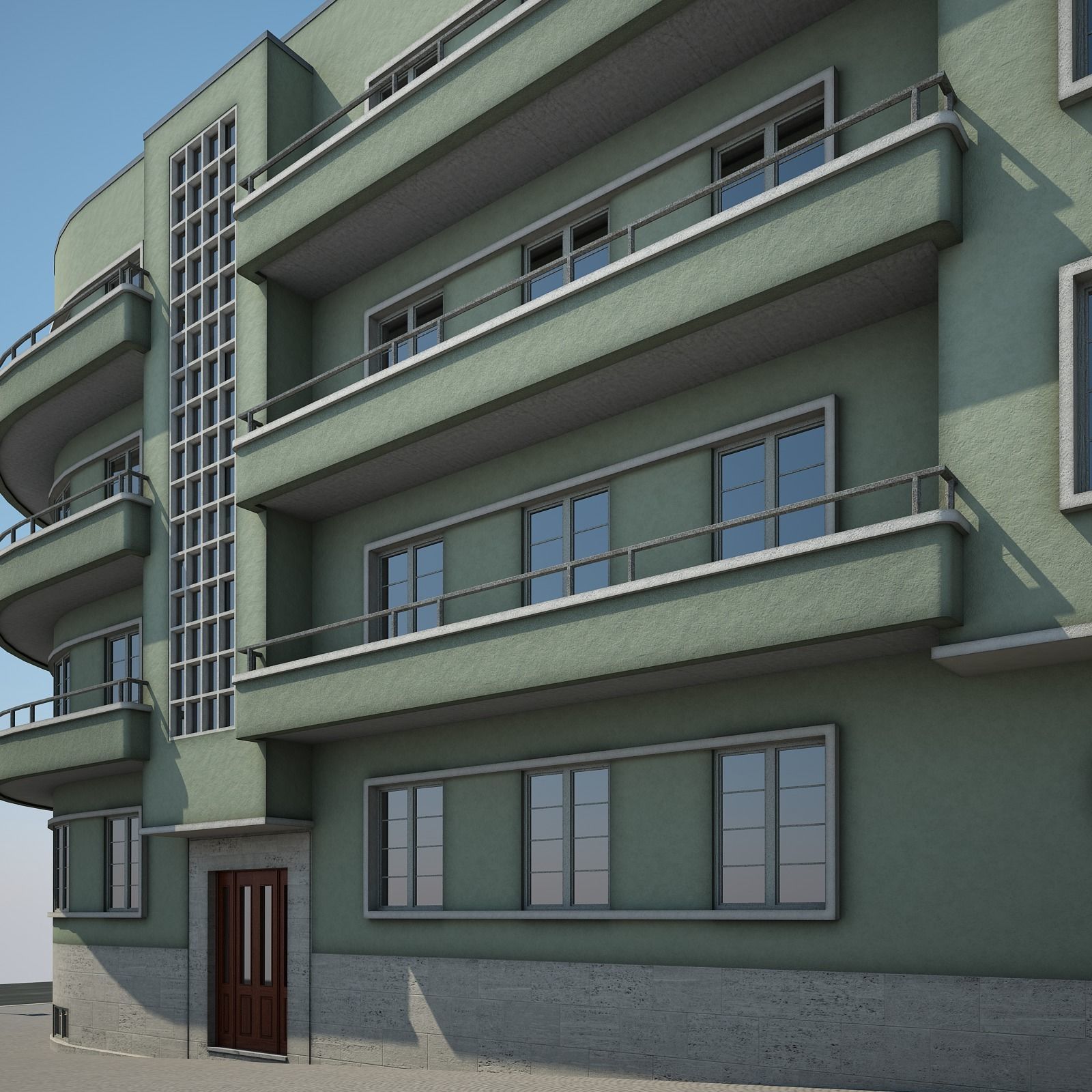 Apartment Building 15 3D model_11
