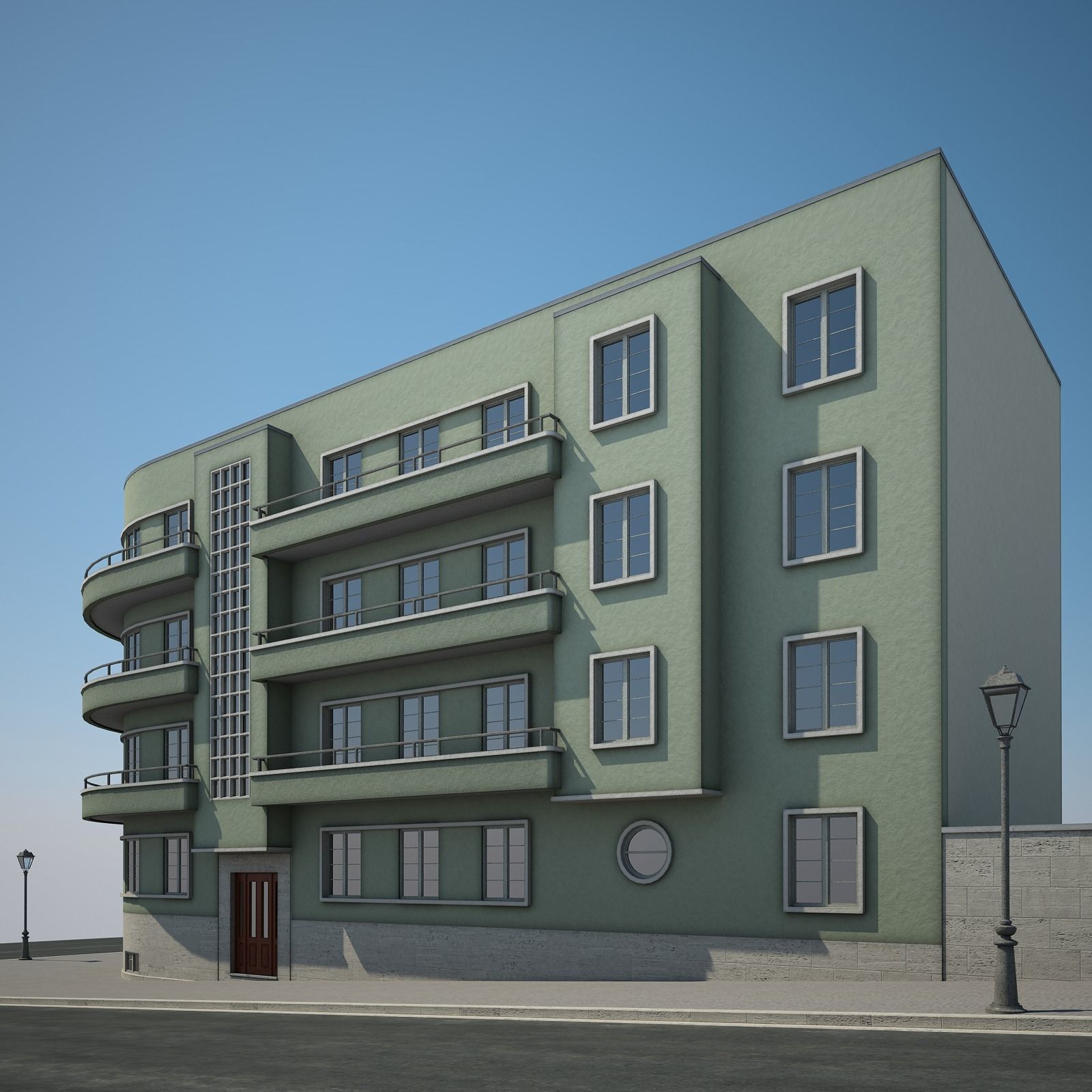 Apartment Building 15 3D model_8