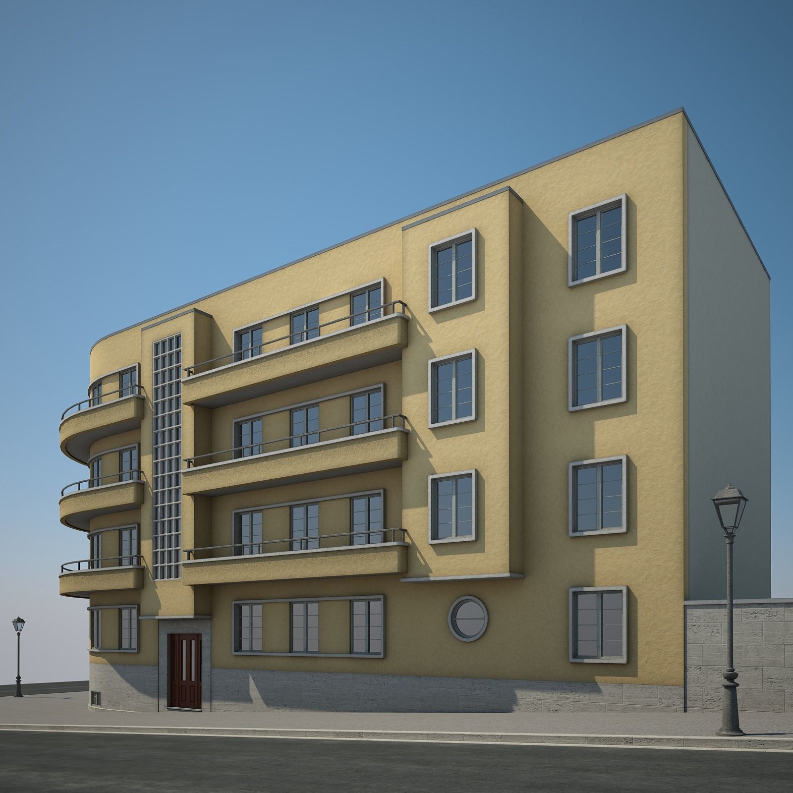 Apartment Building 15 3D model_1