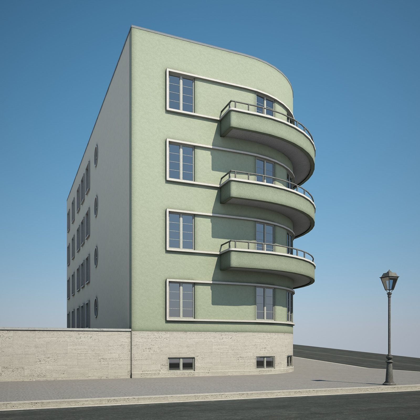 Apartment Building 15 3D model_10