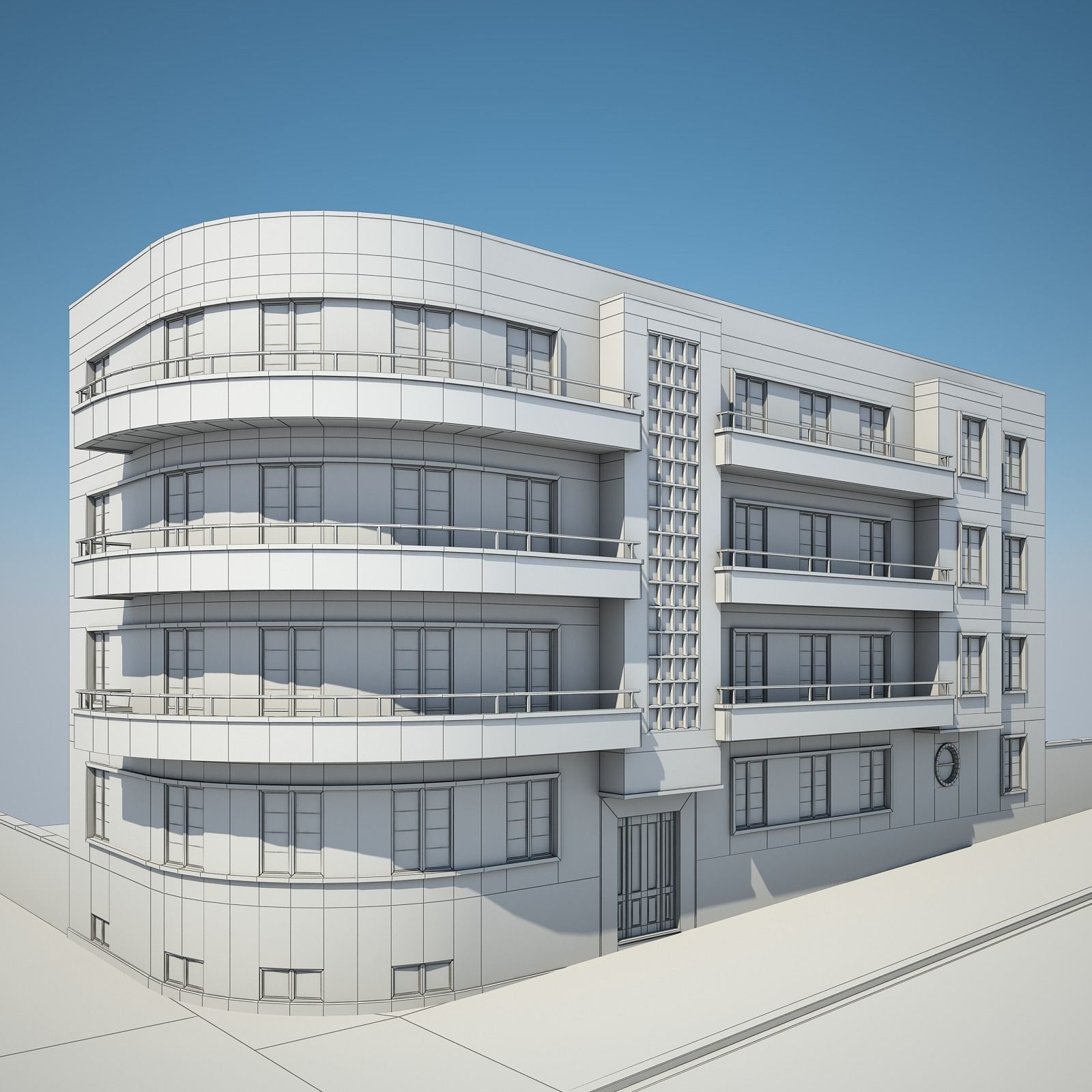 Apartment Building 15 3D model_20
