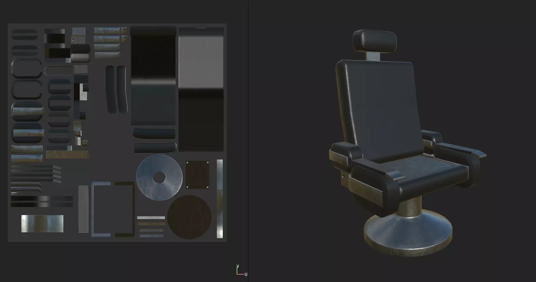 Bridge Command Chair Low-poly 3D model