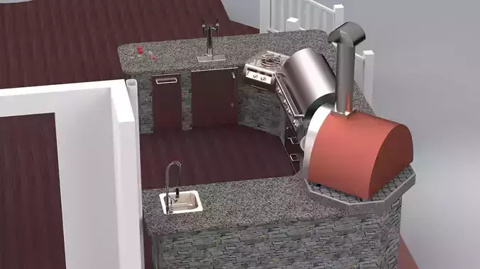 Outdoor Kitchen with Firemagic Appliances 