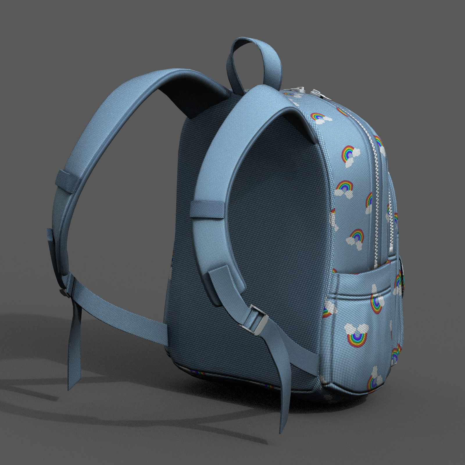 Backpack Camping Generic Color 3d model Low-poly 3D model_10