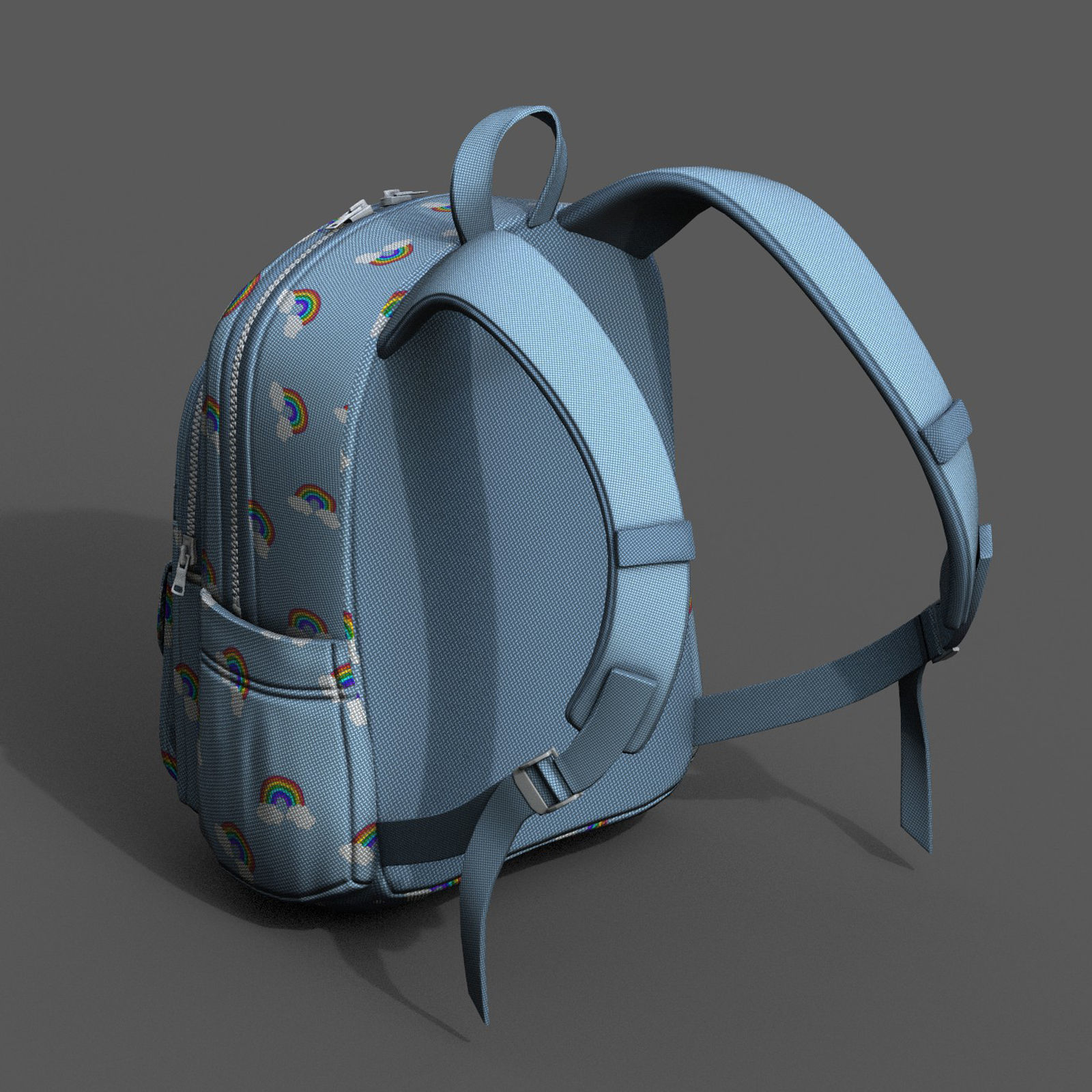 Backpack Camping Generic Color 3d model Low-poly 3D model_5