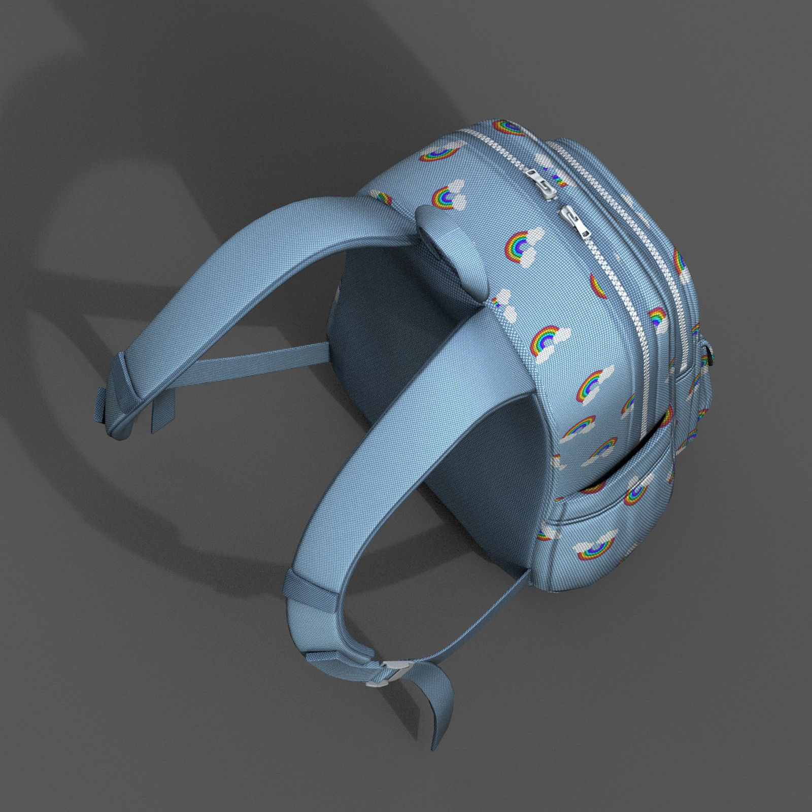 Backpack Camping Generic Color 3d model Low-poly 3D model_6