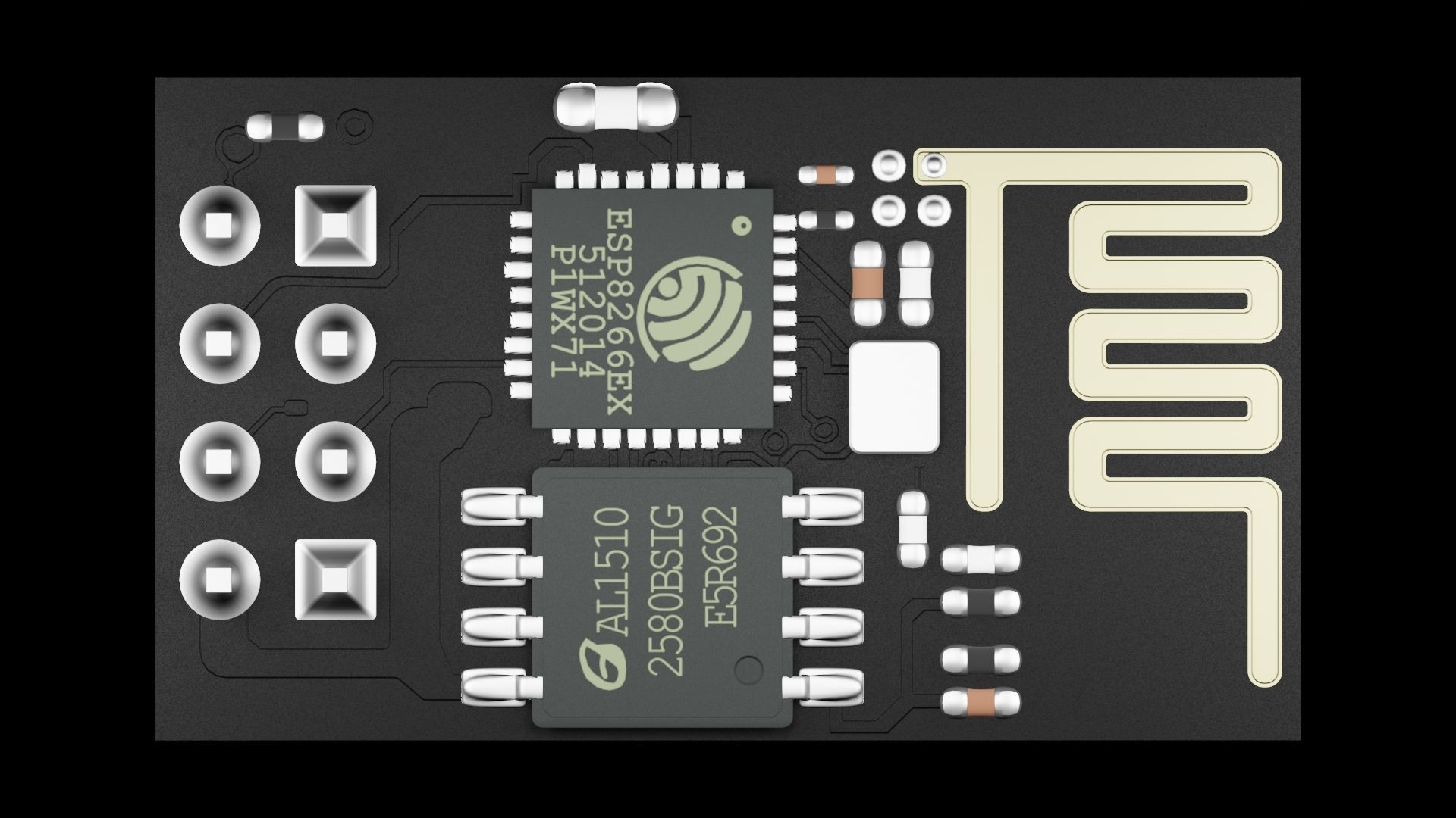 ESP8266WiFi module 3D model_2