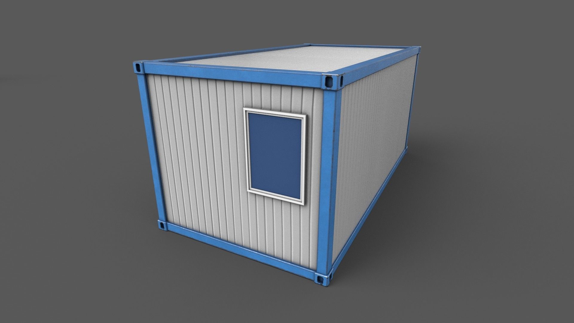 Office Container 02 Low-poly 3D model_2