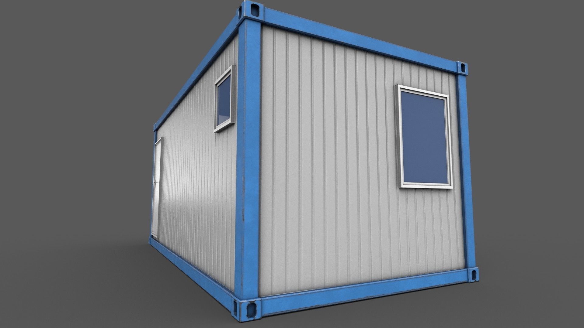 Office Container 02 Low-poly 3D model_3