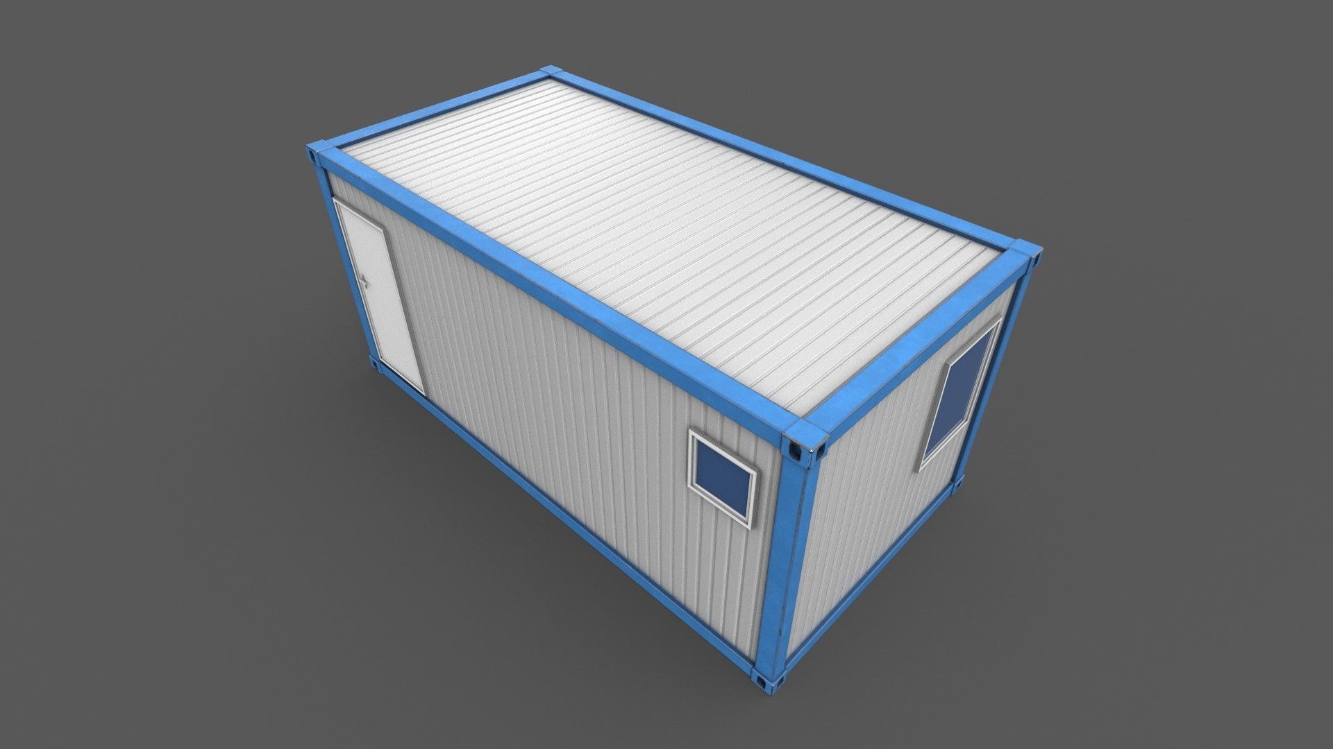 Office Container 02 Low-poly 3D model_4