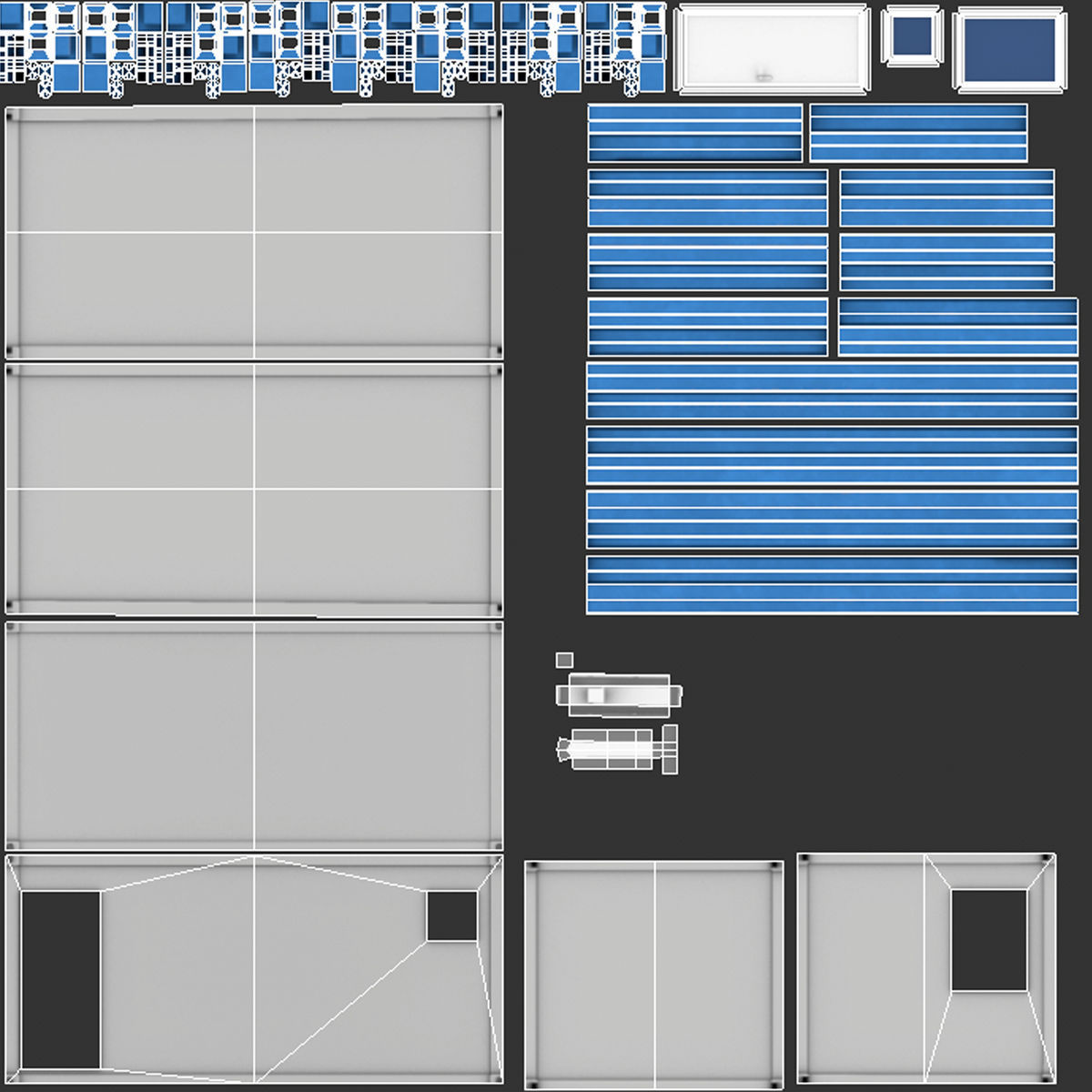 Office Container 02 Low-poly 3D model_10