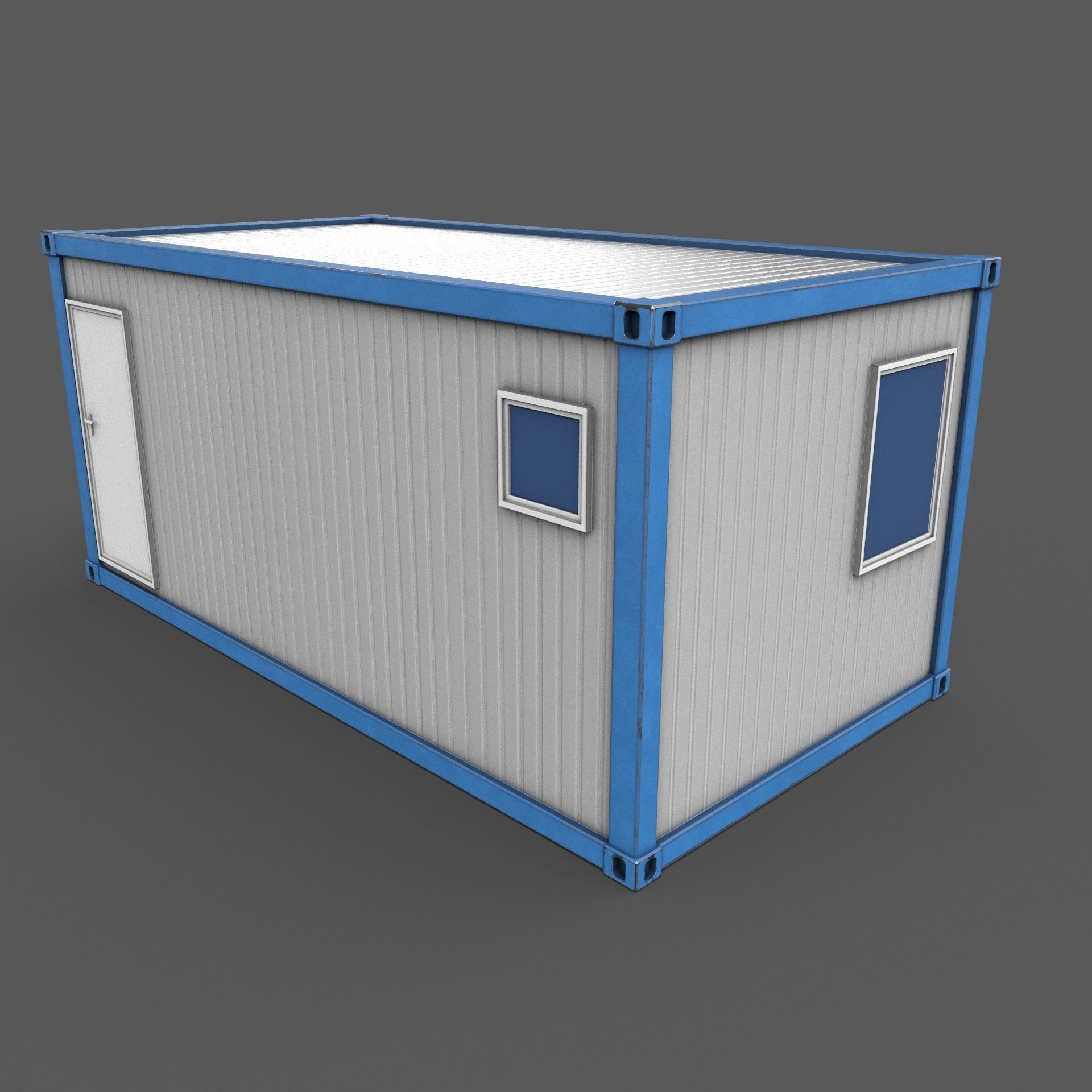 Office Container 02 Low-poly 3D model_1