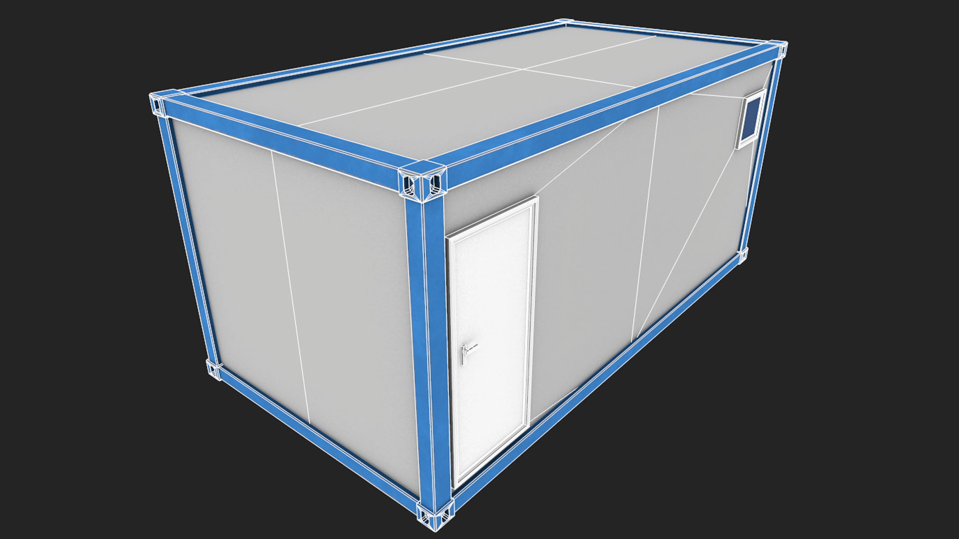Office Container 02 Low-poly 3D model_8