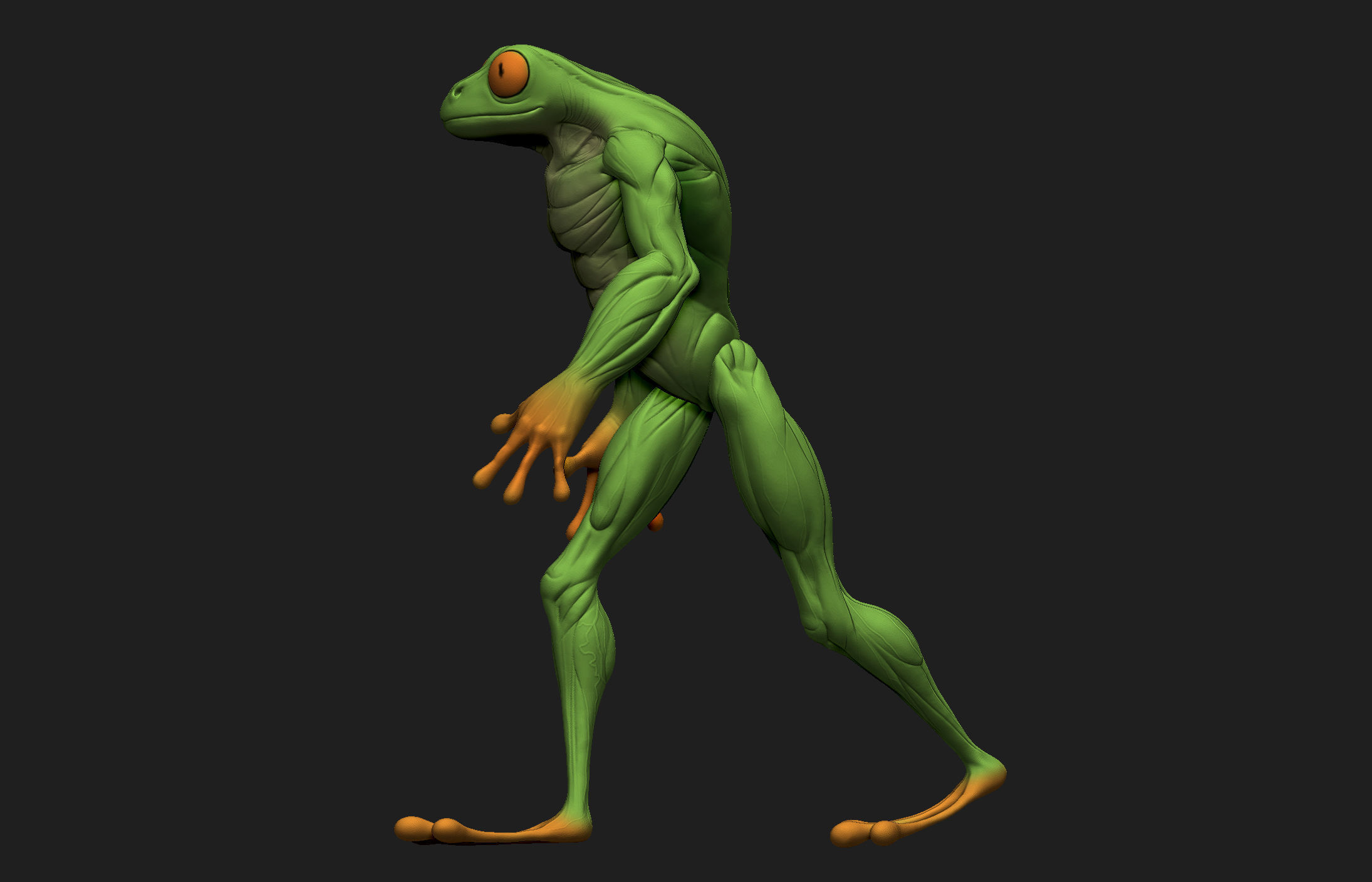 Frogman frog 3D print model_21