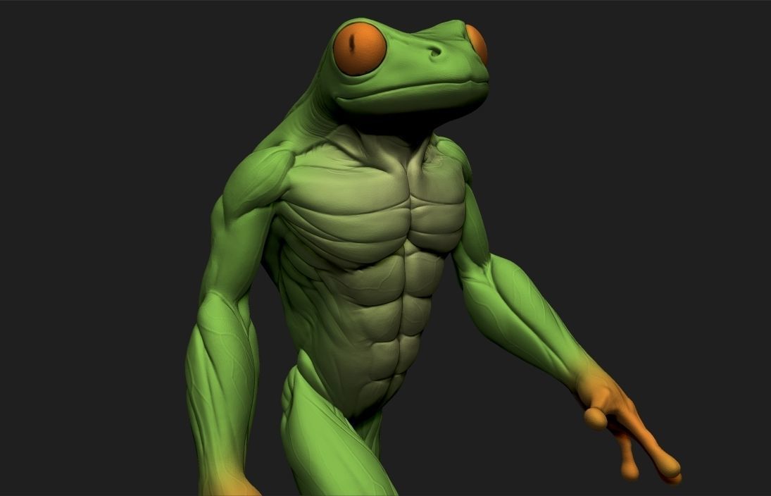 Frogman frog 3D print model_1