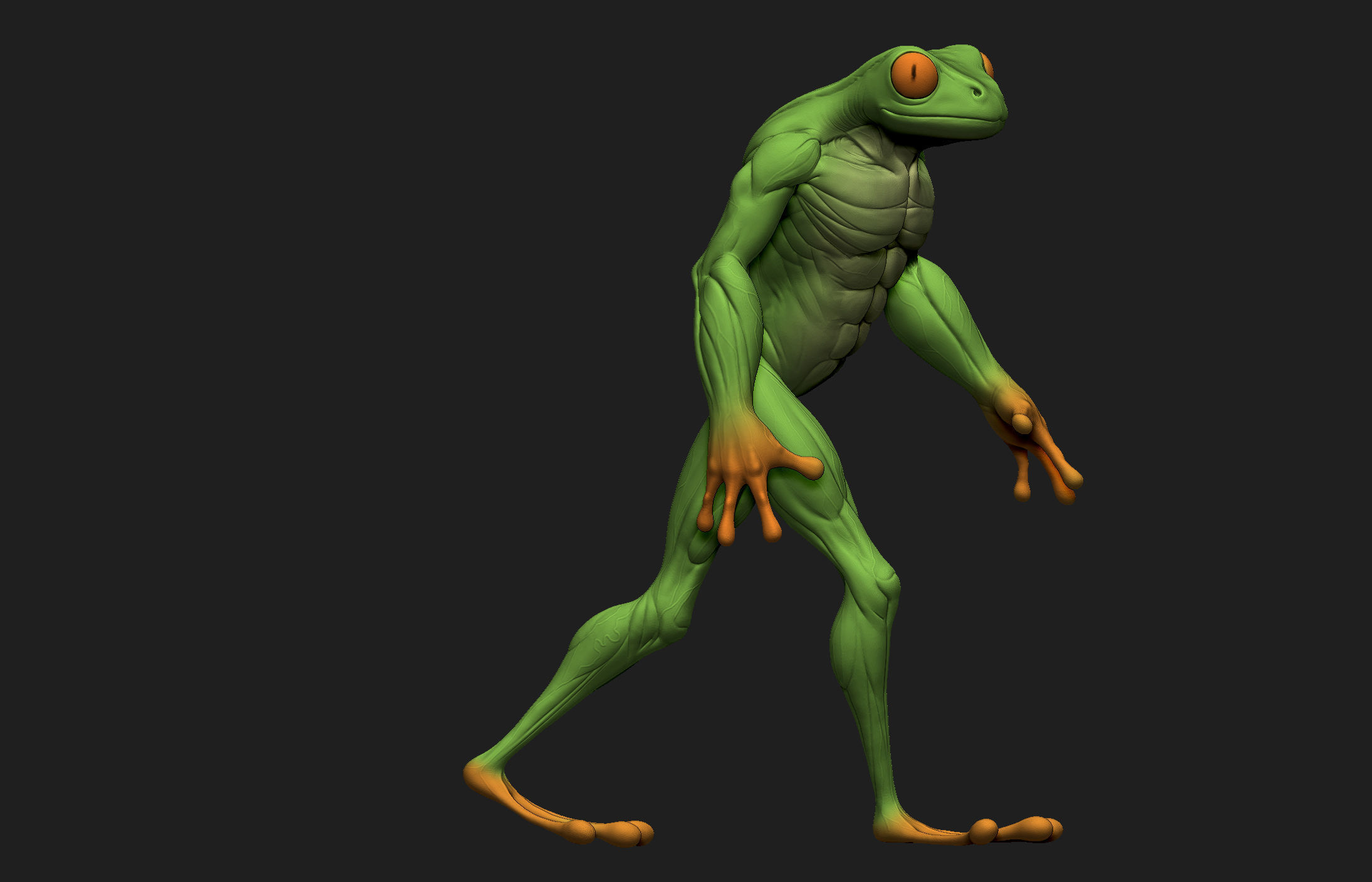 Frogman frog 3D print model_12