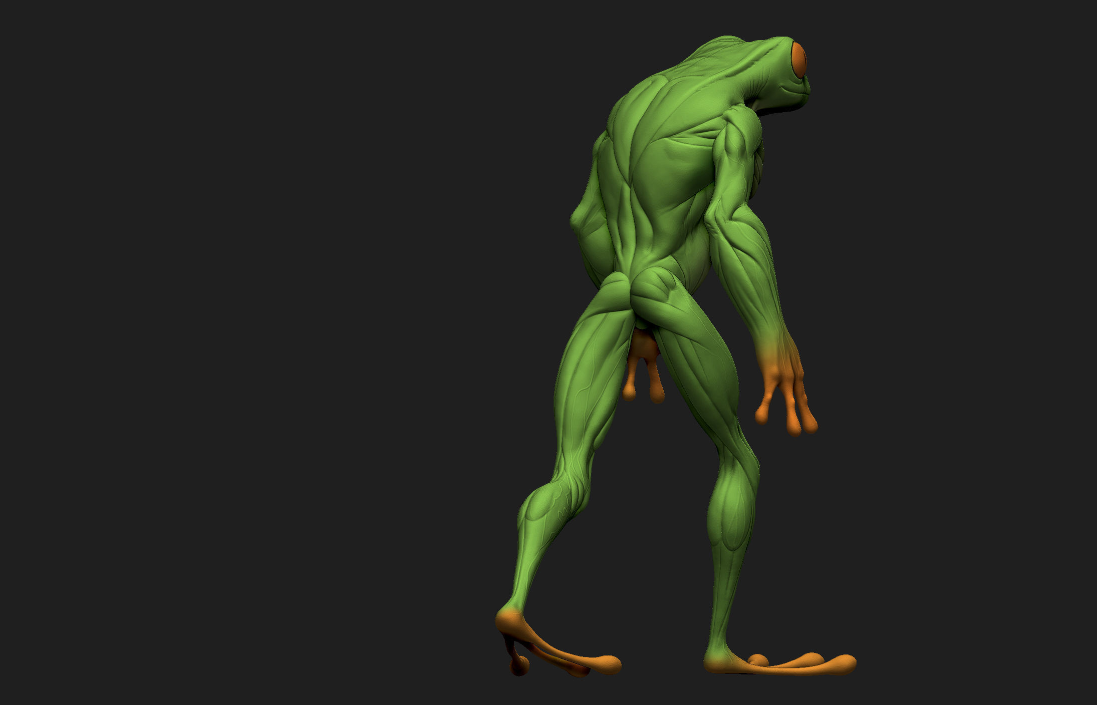 Frogman frog 3D print model_15