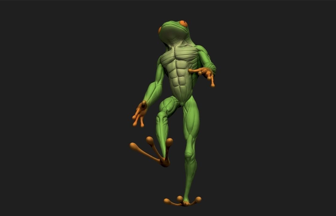 Frogman frog 3D print model_2